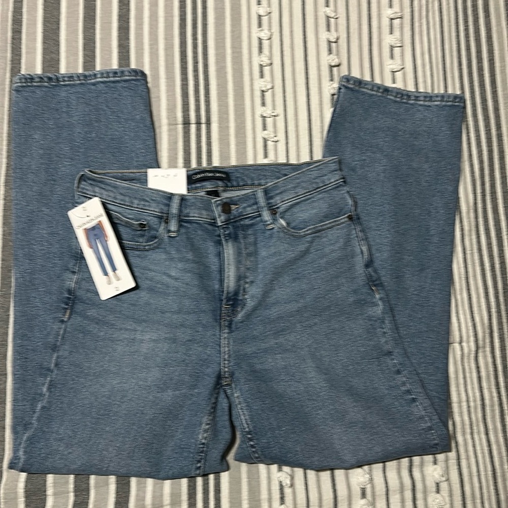 Calvin Klein Blue Straight Leg Jeans Classic Style
